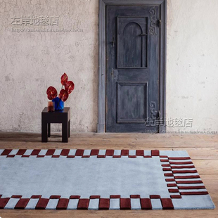 北欧轻奢彩色艺术地毯客厅茶几卧室书房衣帽间别墅设计师手工地毯