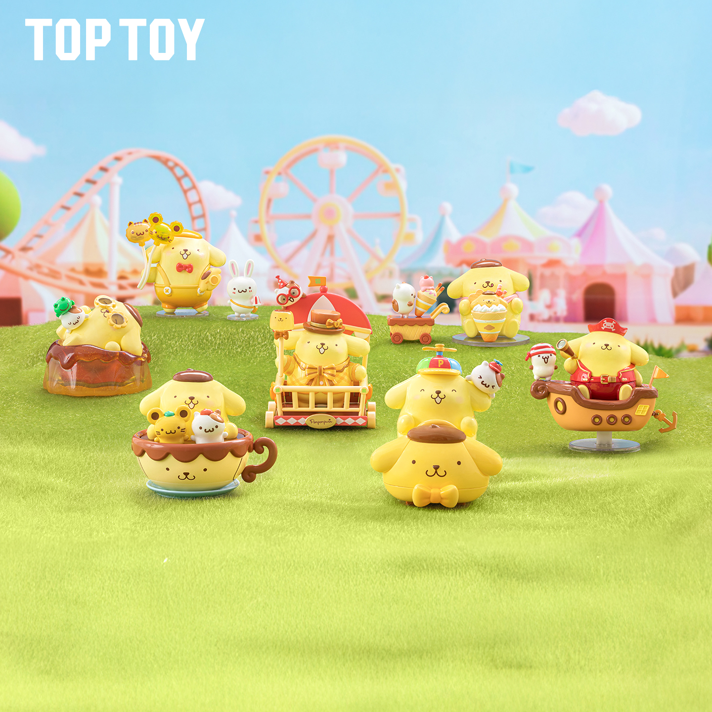 新品TOPTOY三丽鸥布丁狗乐园系列盲盒可爱布丁狗桌面摆件生日礼物