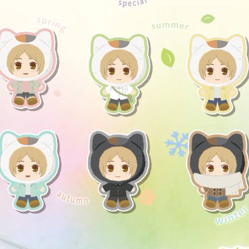 正版亿奇夏目友人帐四季之旅系列毛绒挂件盲盒潮玩可爱礼物