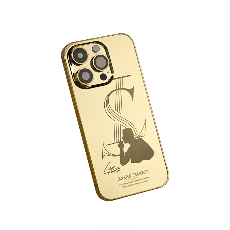 适用于iphone全系黄金玻璃签名款 手机外壳限量版 后盖私人定制