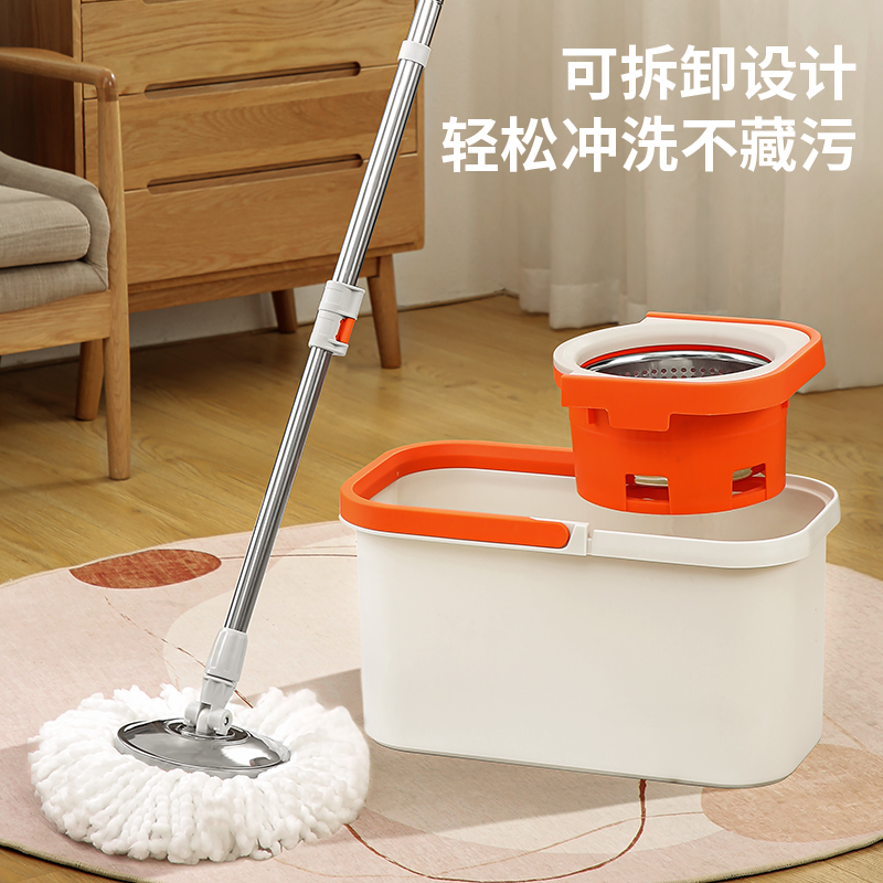 LYNN拖把旋转双驱家用拖把桶旋转拖地拖自动脱水2023新款甩干拖布