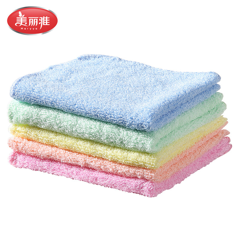 美丽雅洗碗布不易沾油厨房专用易清洗灶台吸水抹布洗碗巾家用加厚