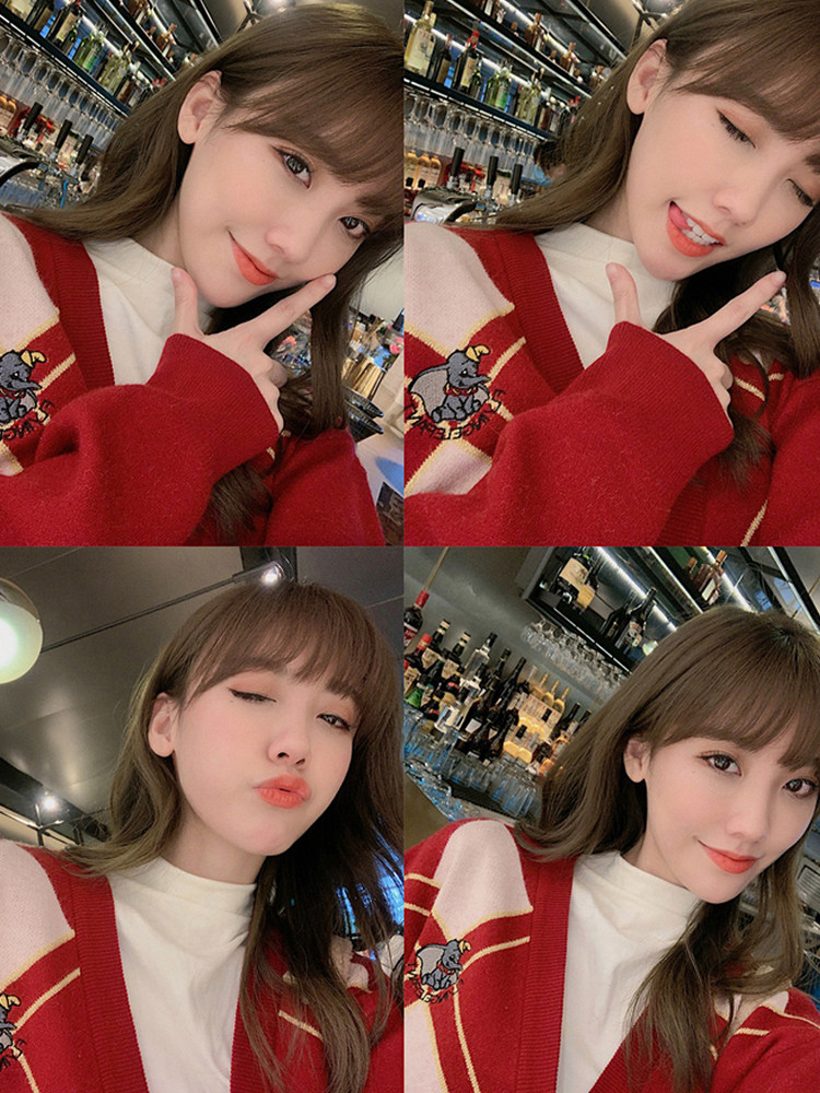 3인 가족을 위한 거리 친화적인 친자복 여아 가을 의류 니트 가디건 2024 새로운 고급 빨간색 모녀 스웨터