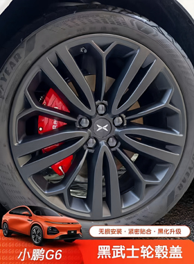 适用于小鹏g6轮毂盖装饰改装轮毂罩黑化黑武士20寸外观件专用