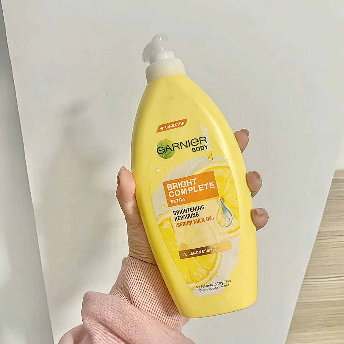 保税直发!泰国版卡尼尔337柠檬美白身体乳补水保湿身体乳400ml
