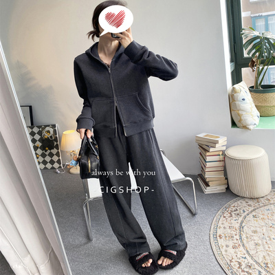 显瘦连帽休闲运动卫衣卫裤两件套