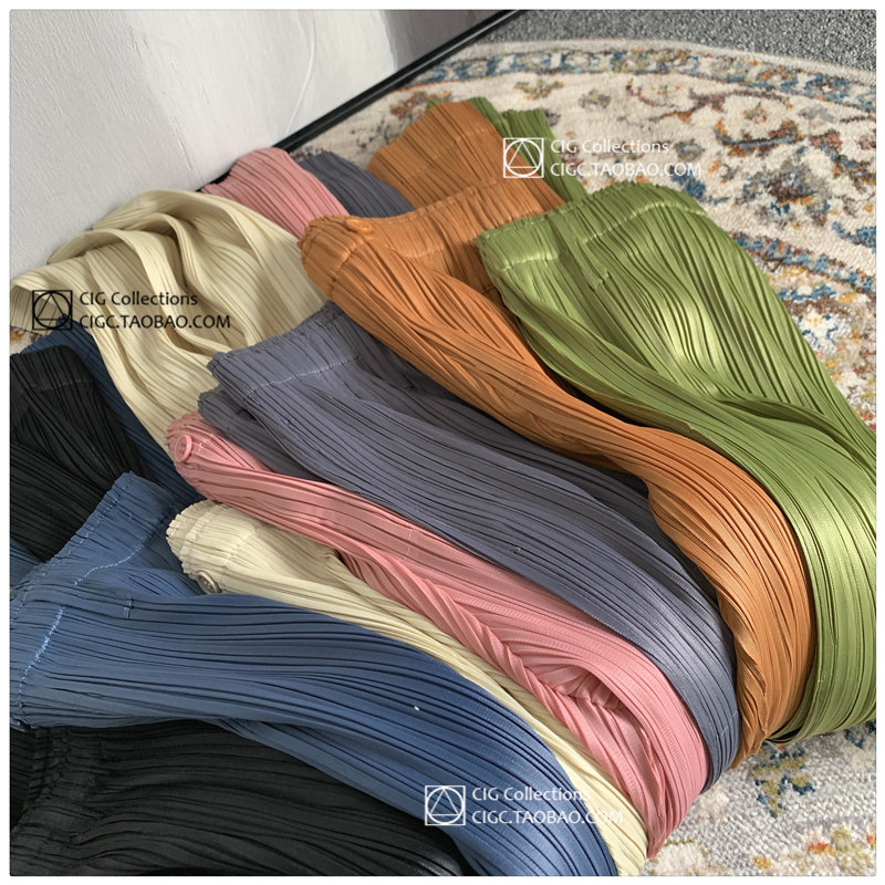 可多色入20春夏新款神裤一生推轻薄款三宅小脚裤褶皱锥形裤九分裤