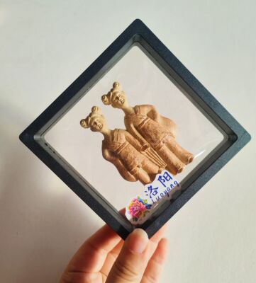 洛阳旅游文创纪念品创意3D立体陶俑姐妹龙门石窟冰箱贴中国风爆款