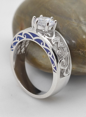 数字戒指925银订制定做轻奢女