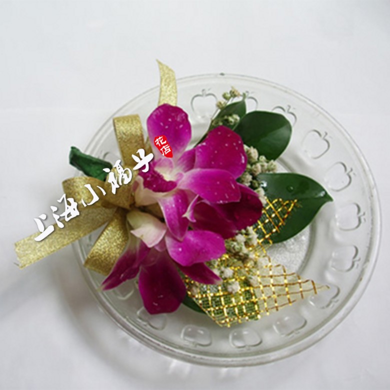 嘉宾胸花鲜花商庆典务会议婚庆结婚新娘新郎泰国洋兰胸花鲜花速递