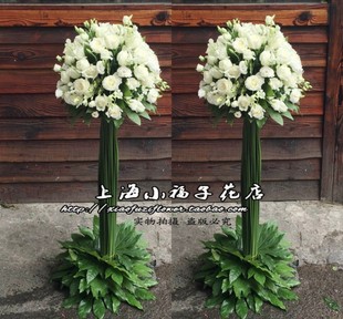 上海同城热销开张定制花篮乔迁庆典应援会花牌花墙低价新款鲜花