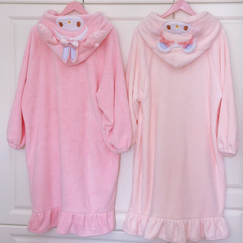 少女心女生加厚珊瑚绒保暖家居服