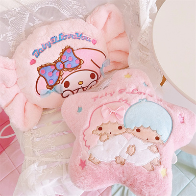 粉萌 五角星双子星抱枕 糖果小抱枕  靠垫少女心