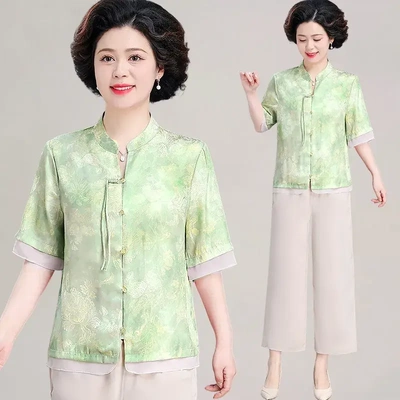 新中式国风妈妈夏装2025新款上衣