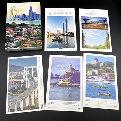 厦门鼓浪屿曾厝垵唯美风景明信片厦门大学纸质工艺旅游纪念贺卡