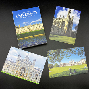 世界名校英国剑桥大学明信片欧洲古建筑风景摄影文艺装饰画英文版