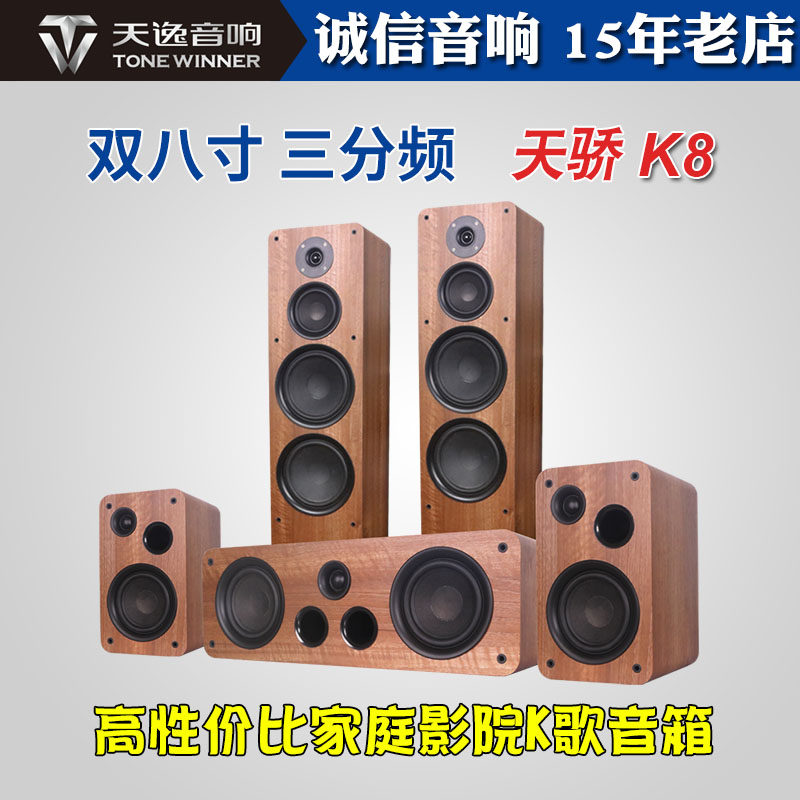 Winner/天逸 天骄K8发烧双八寸三分频家庭影院5.1音响无源音箱KTV