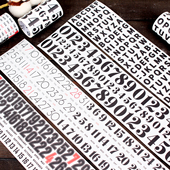 小蚂蚁原创模切新款 饰文字英文日付期月周 应用手撕和纸胶带手帐装