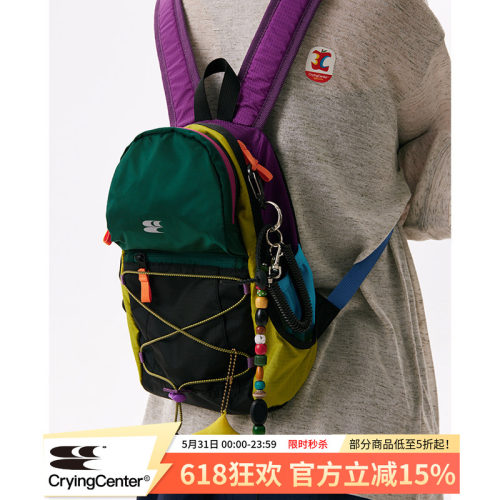 CryingCenter  拼接撞色野餐登山包户外双肩书包 哭喊中心