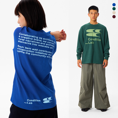 CryingCenter Condition_Lab再生棉基础联名logo长袖TEE 哭喊中心
