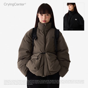 CryingCenter 哭喊中心 棕黑两色面包立体口袋棉服