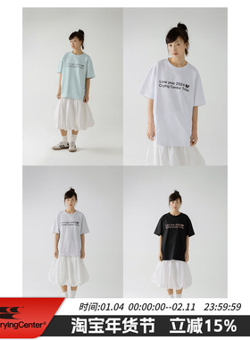 Crying Center 2024爱之TEE圆领索罗娜亲肤舒适情侣短袖宽松