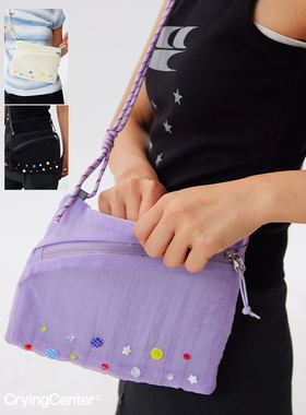 CryingCenter 可爱纽扣反光斜挎包 哭喊中心