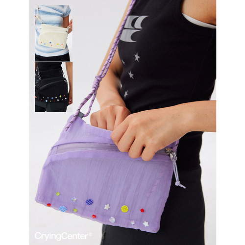 CryingCenter 可爱纽扣反光斜挎包 哭喊中心