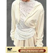 哭喊中心 上衣休闲宽松开衫 CryingCenter连帽纽扣短款 长袖