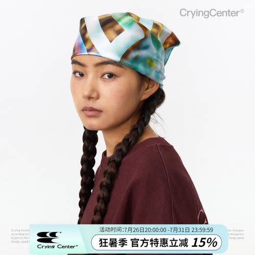 CryingCenter Soul Surfer冲浪胶片印花多功能方巾头巾 哭喊中心