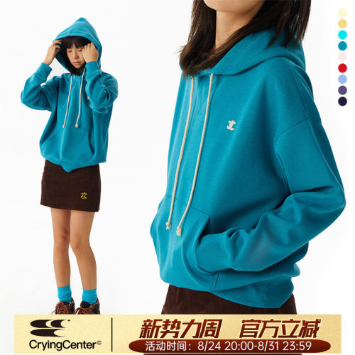 CryingCenter 合身苹果刺绣连帽卫衣 不加绒 哭喊中心