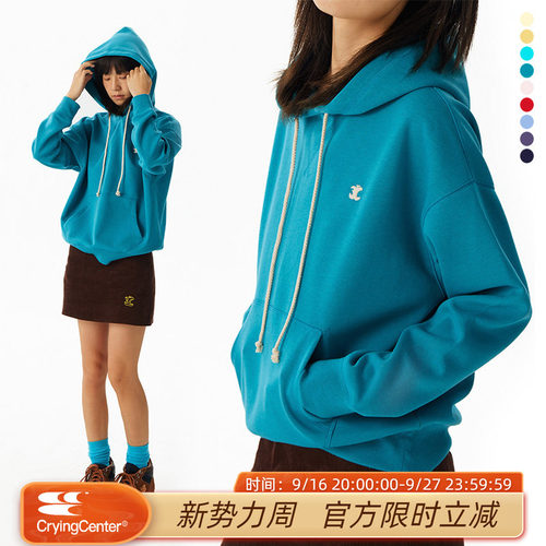 CryingCenter 合身苹果刺绣连帽卫衣 不加绒 哭喊中心