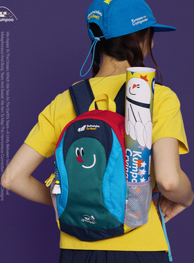 CryingCenter×kumpoo薰风羽毛球联名系列彩色拼接可爱双肩小书包