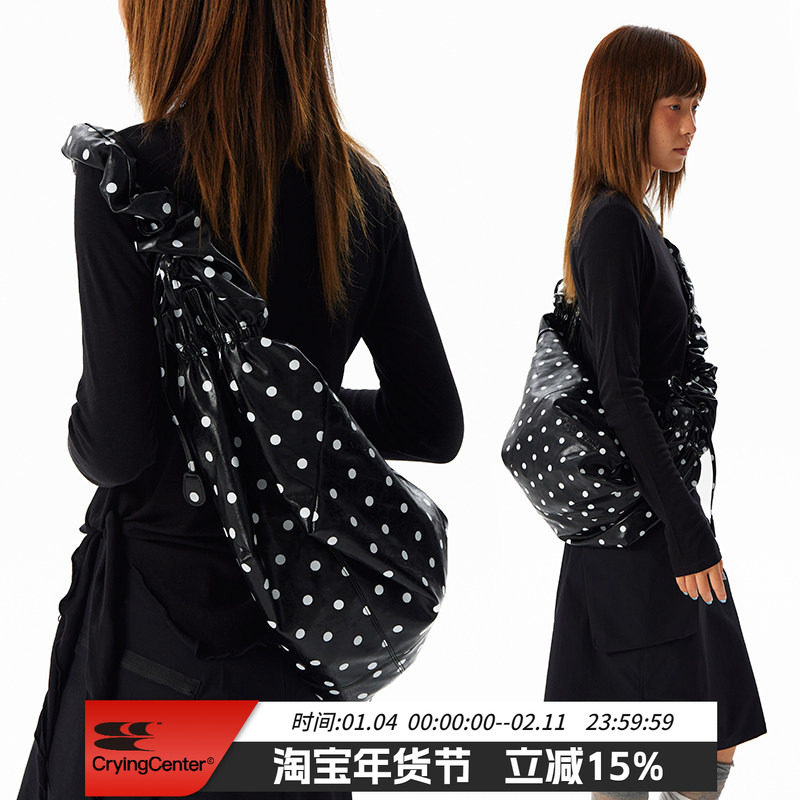 CryingCenter  扭扭包 可抽拉斜挎包单肩包双背法通勤日常皮包