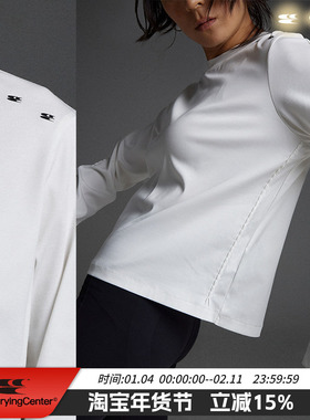 CryingCenter 长绒棉系列-方块正肩圆领女款长袖tee 哭喊中心