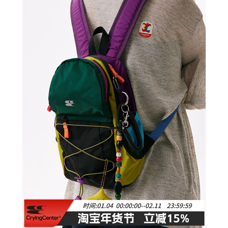 CryingCenter  拼接撞色野餐登山包户外双肩书包 哭喊中心,箱包皮具/热销女包/男包,双肩背包,淘宝优惠券,粉丝福利购,淘宝优惠卷