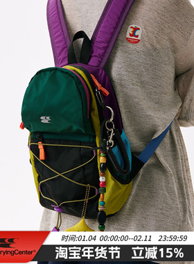 CryingCenter  拼接撞色野餐登山包户外双肩书包 哭喊中心