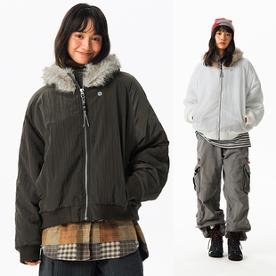 哭喊中心 男女款 CryingCenter 毛领巴恩风ma1飞行夹克棉服