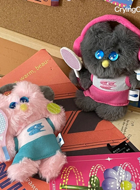 CryingCenter 很爱运动的耳机猫玩偶挂件包包挂件 哭喊中心