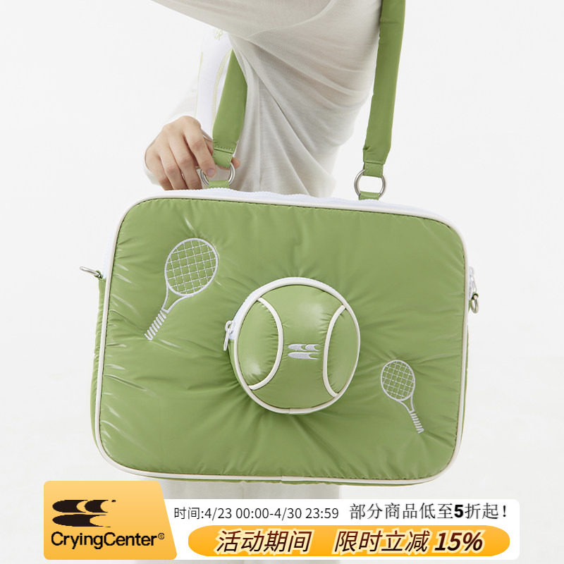 CryingCenter 网球刺绣电脑包 斜挎包 哭喊中心