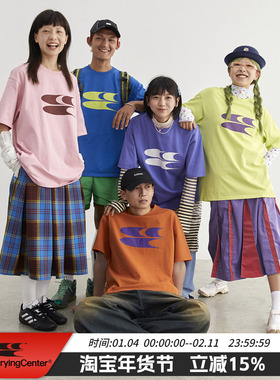 CryingCenter夏日调色盘 多色经典LOGOT恤 宽松圆领套头哭喊中心