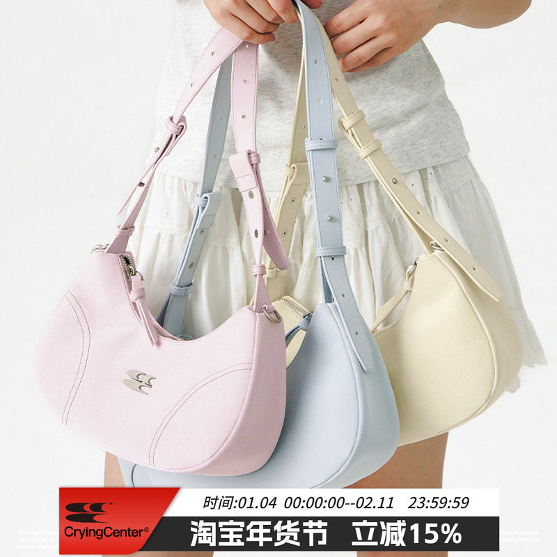 CryingCenter 仿绒多色斜挎单肩手提机车包 含logo挂件  哭喊中心,箱包皮具/热销女包/男包,通用款女包,淘宝优惠券,粉丝福利购,淘宝优惠卷