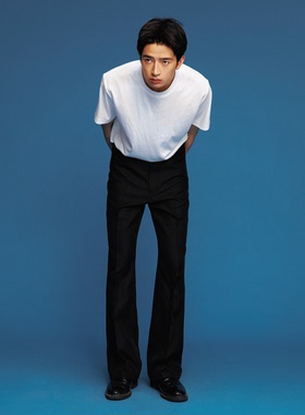 CryingCenter Digger  挖掘者2号斜纹休闲西装裤 黑色 哭喊中心