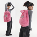 哭喊中心 束绳包背包 CryingCenter 特别蓝大logo毛绒绒单肩包