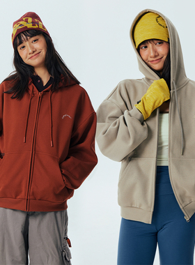 CryingCenter远红外自发热基础款拉链连帽加绒卫衣男女款哭喊中心