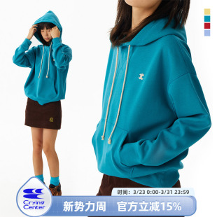 哭喊中心 不加绒 CryingCenter 合身苹果刺绣连帽卫衣