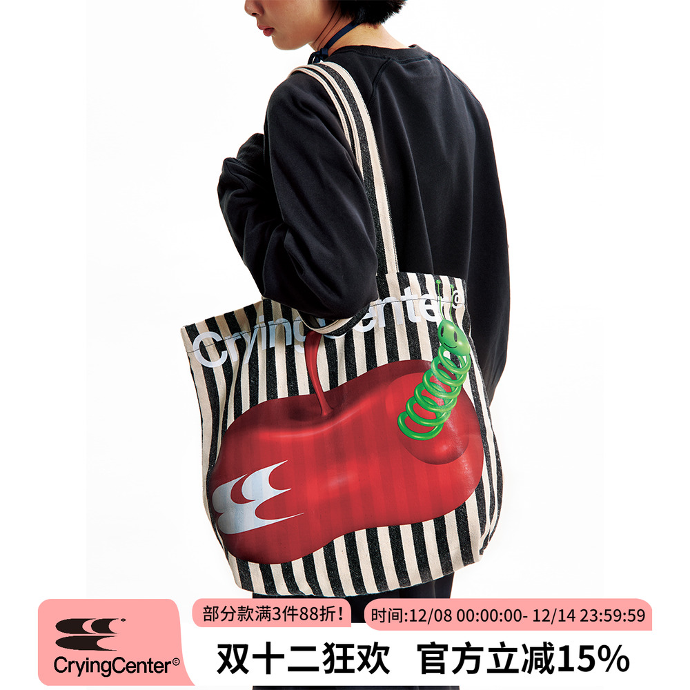 cryingcenter托特包青春流行条纹