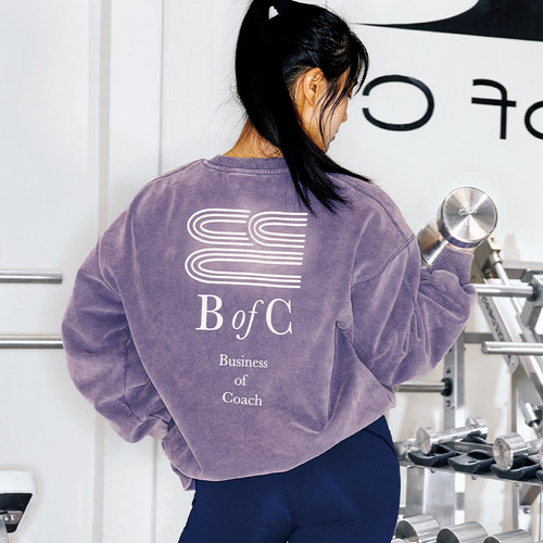 CryingCenter  bofc 教练紫圆领抓绒长袖卫衣 男女款 哭喊中心