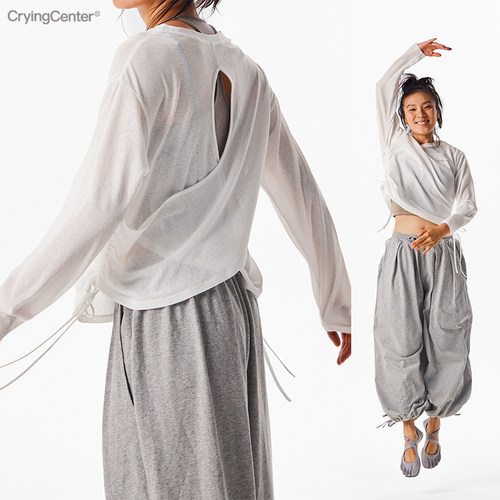 CryingCenter 竹节丝透气凉爽训练运动休闲长袖 哭喊中心