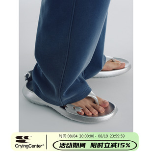 CryingCenter the two waves户外起浪拖立体人字拖沙滩eva拖鞋